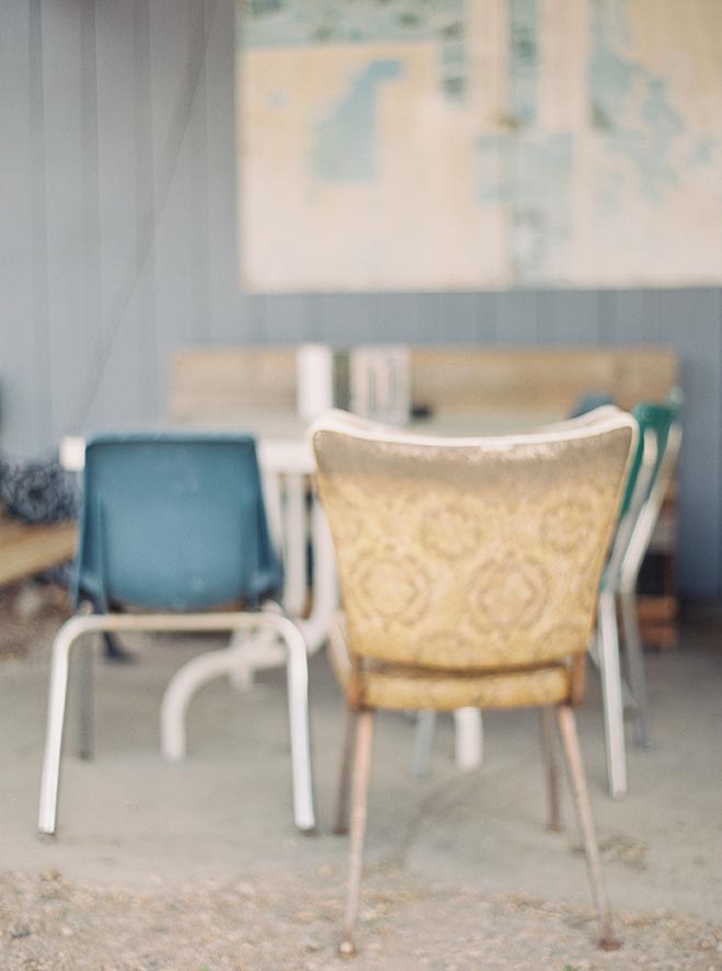 Vintage chairs at Hart Mountain Store in Plush, Oregon